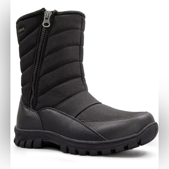 mysoft Mens Winter Snow Boots Waterproof Insulated Mid-Calf Hiking